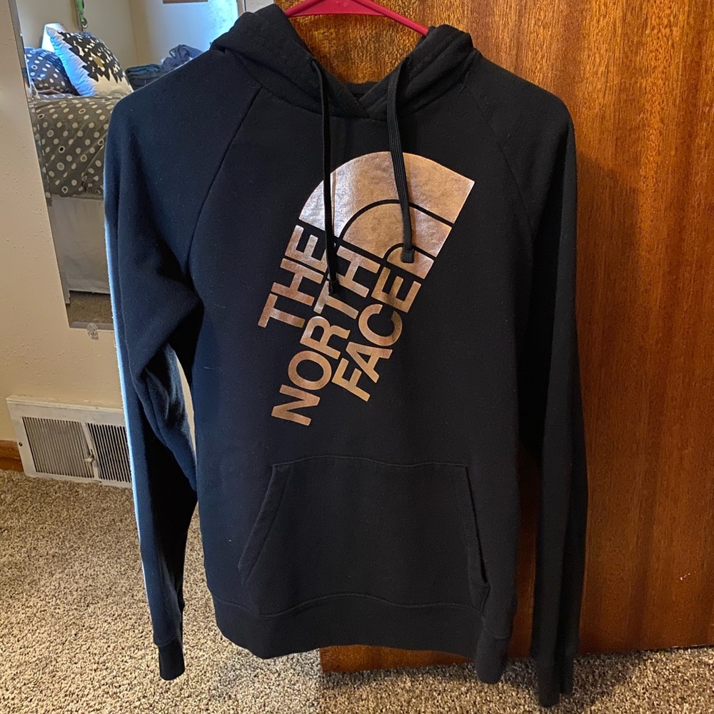 North Face pull over sweatshirt hoodie rose gold